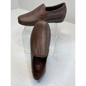 SAS Womens Tripad Comfort Leather Slip-On Casual Shoes 7.5W Brown